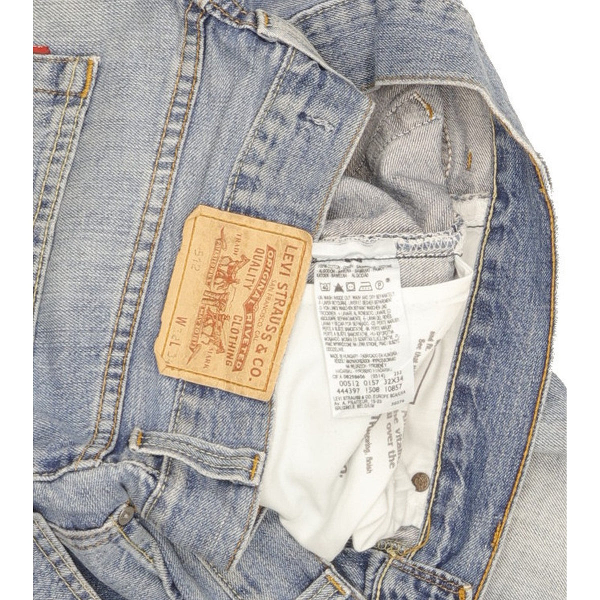 Levi's 512 Men Blue Bootcut Slim Jeans W32 L34