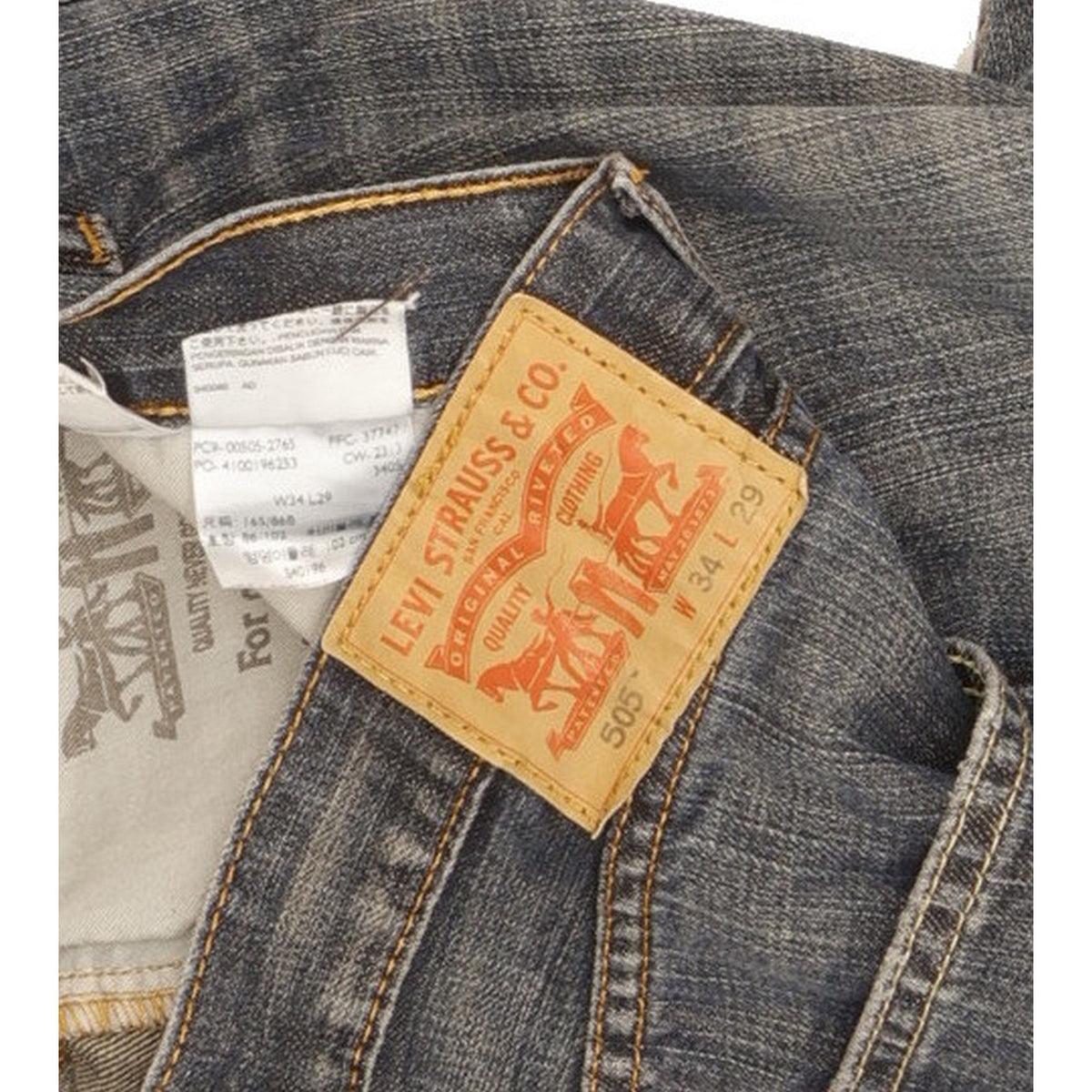 Levi's 505 Men Blue Straight Regular Jeans W34 L29