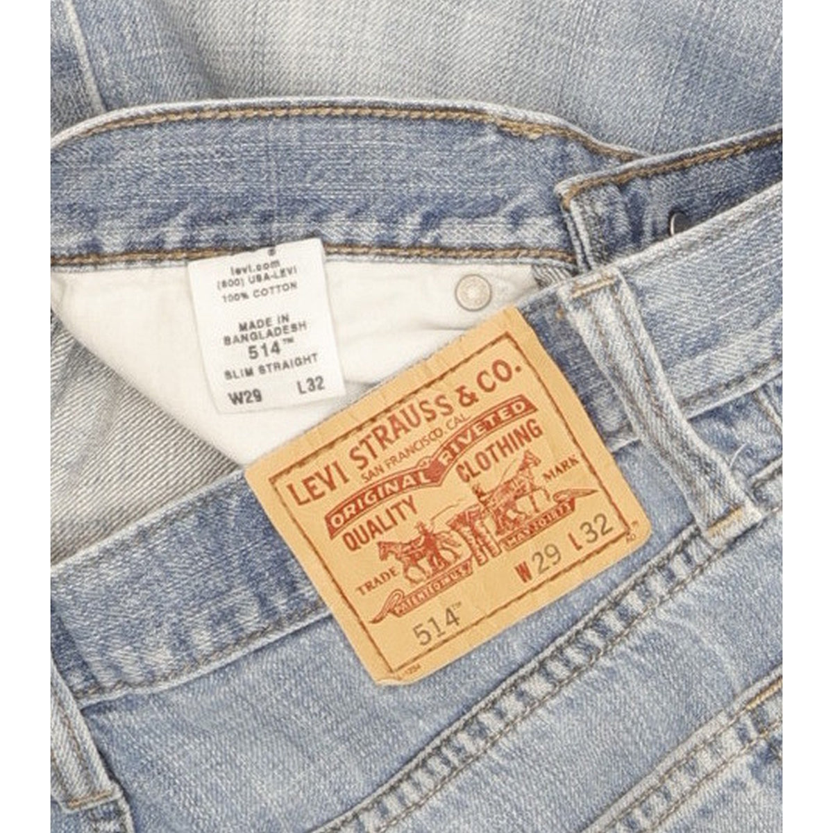 Levi's 514 Men Blue Straight Slim Jeans W29 L32