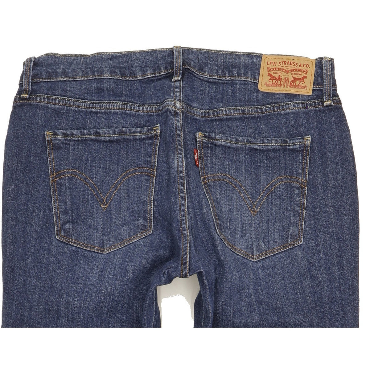 Levi's 505 Women Blue Straight Slim Stretch Jeans W28 L29