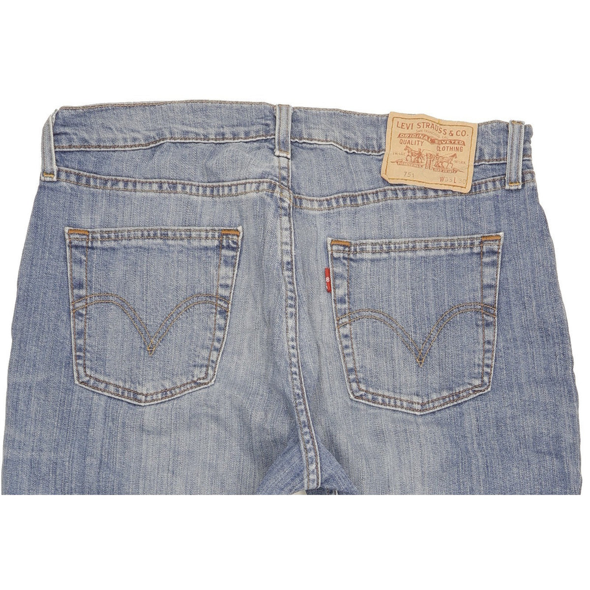 Levi's 751 Men Blue Straight Regular Stretch Jeans W33 L29