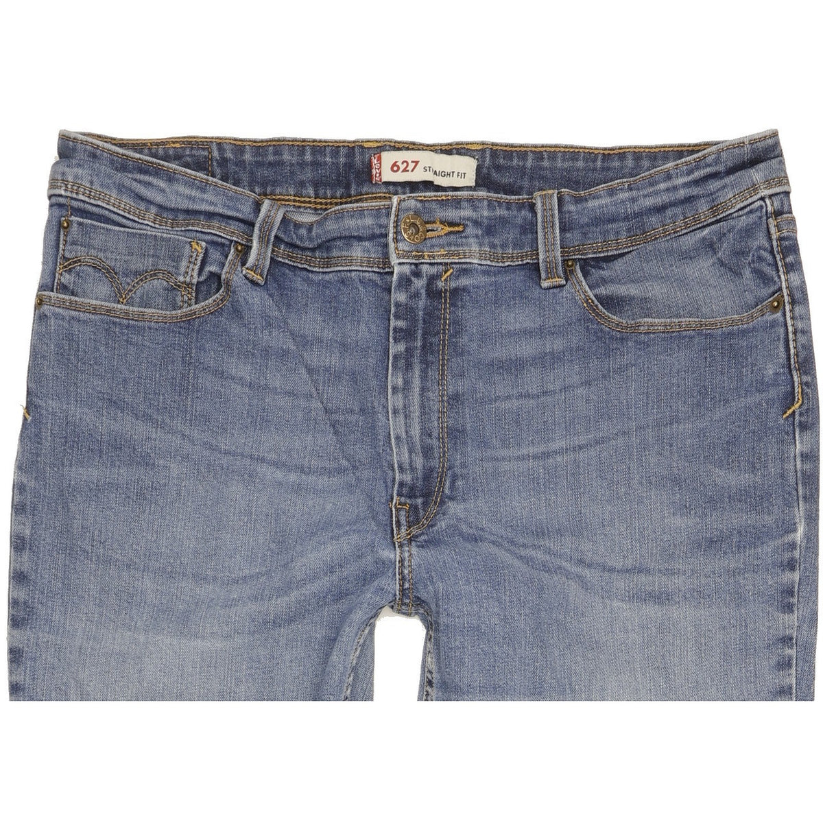 Levi's 627 Men Blue Straight Regular Stretch Jeans W34 L33
