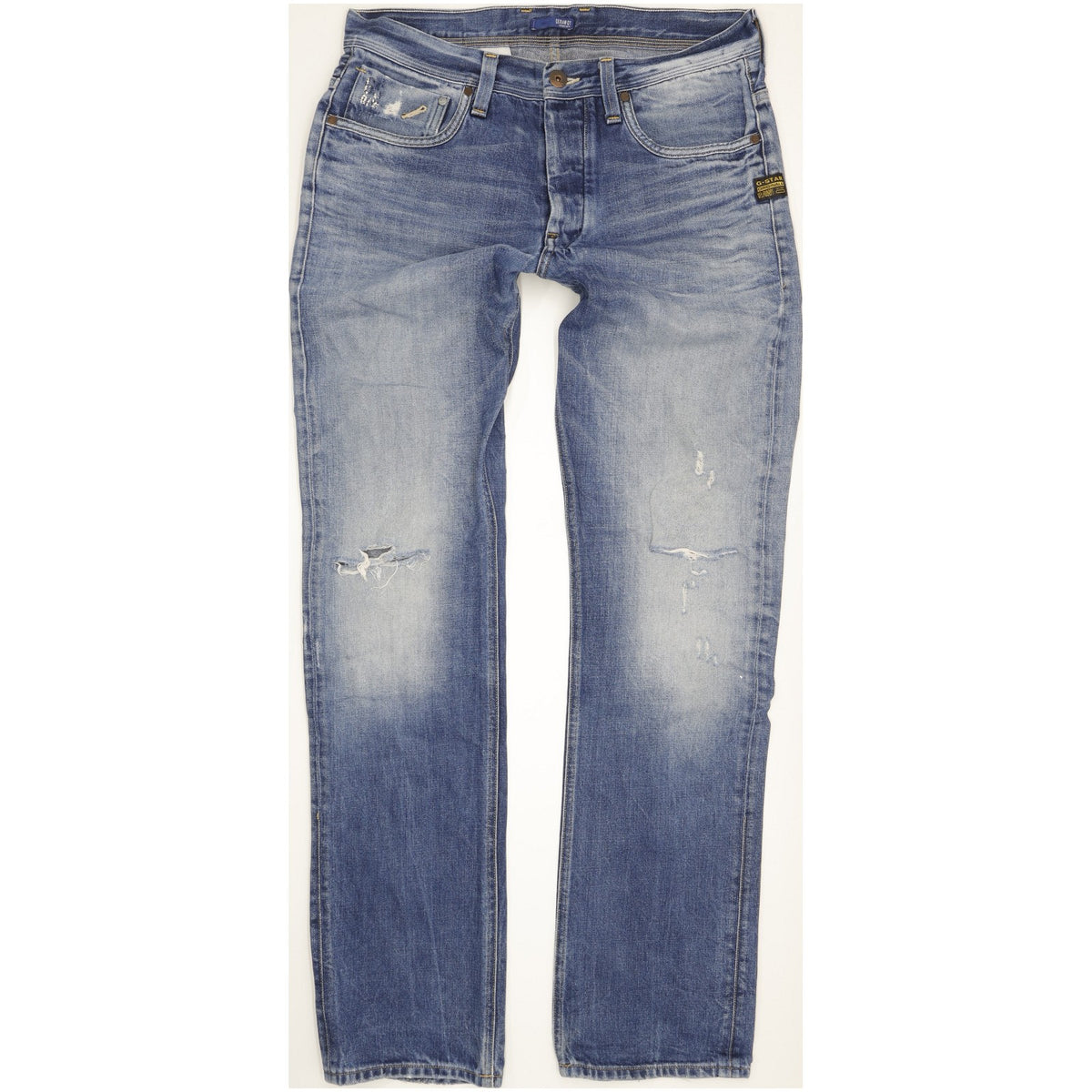 G-Star Men Blue Straight Regular Jeans W34 L35