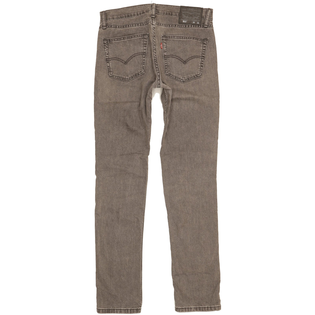 Levi's 511 Men Grey Straight Slim Stretch Jeans W32 L33