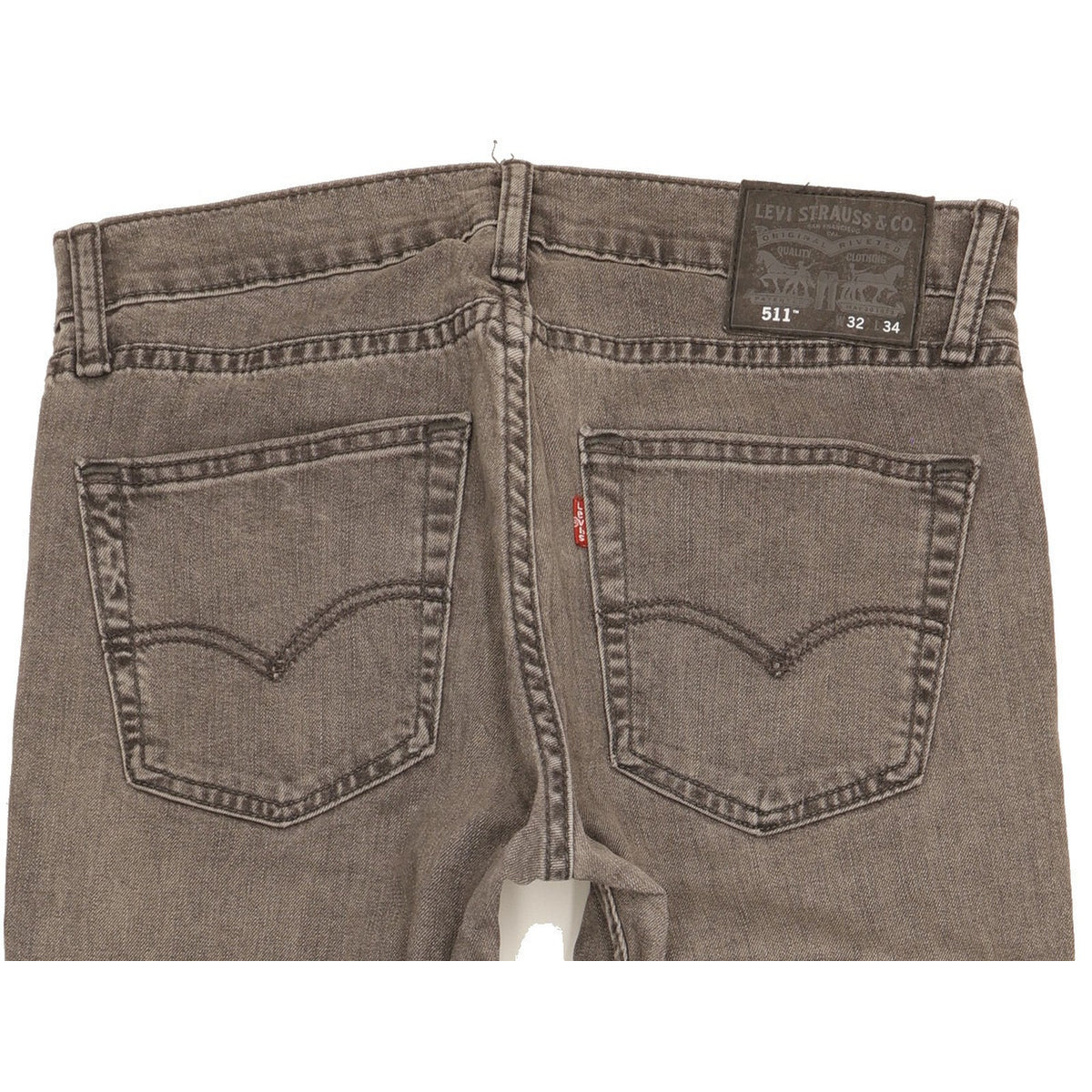Levi's 511 Men Grey Straight Slim Stretch Jeans W32 L33