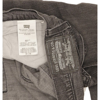 Levi's 527 Men Grey Bootcut Slim Stretch Jeans W34 L32