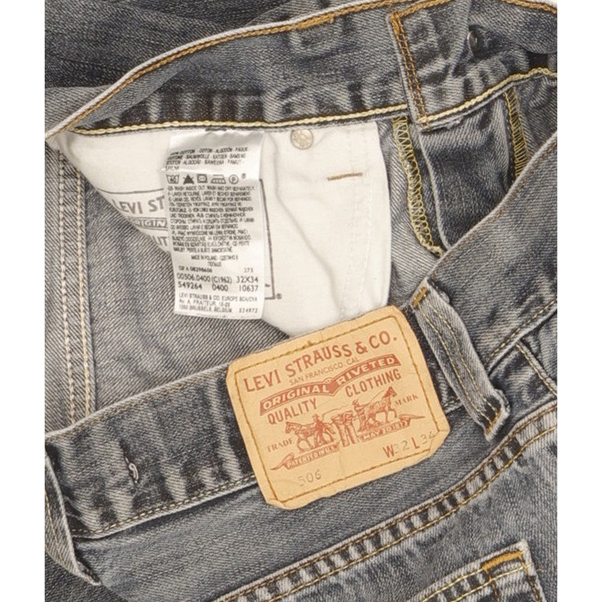 Levi's 506 Men Blue Straight Regular Jeans W32 L32