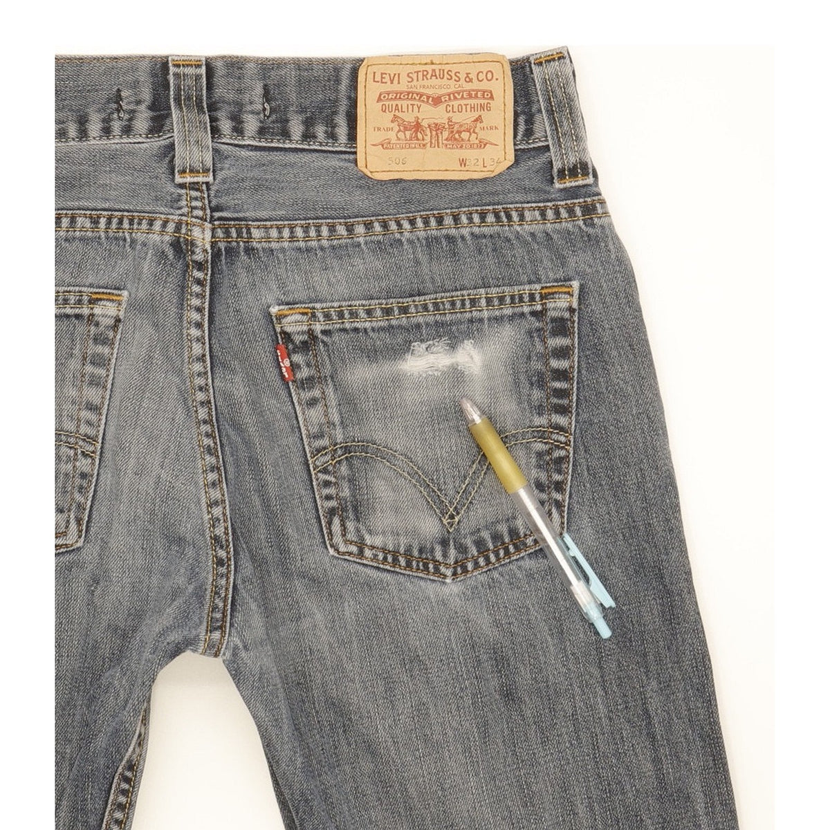 Levi's 506 Men Blue Straight Regular Jeans W32 L32
