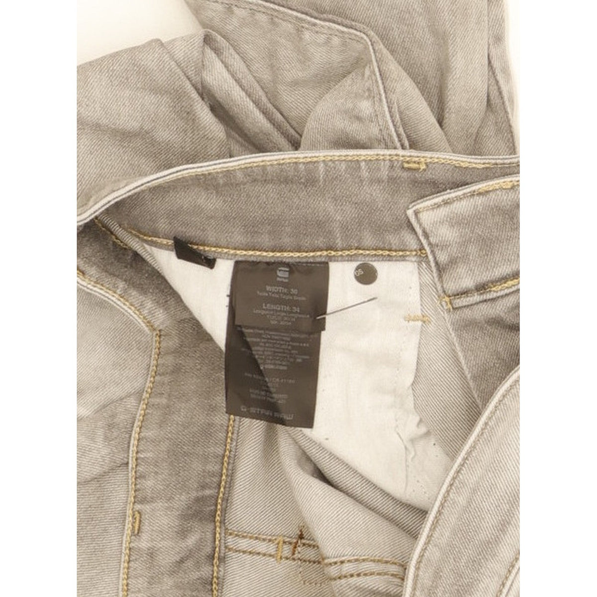 G-Star 5620 3D Men Grey Tapered Slim Stretch Jeans W30 L32