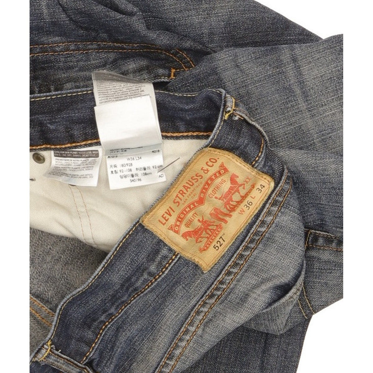 Levi's 527 Men Blue Bootcut Slim Jeans W36 L34