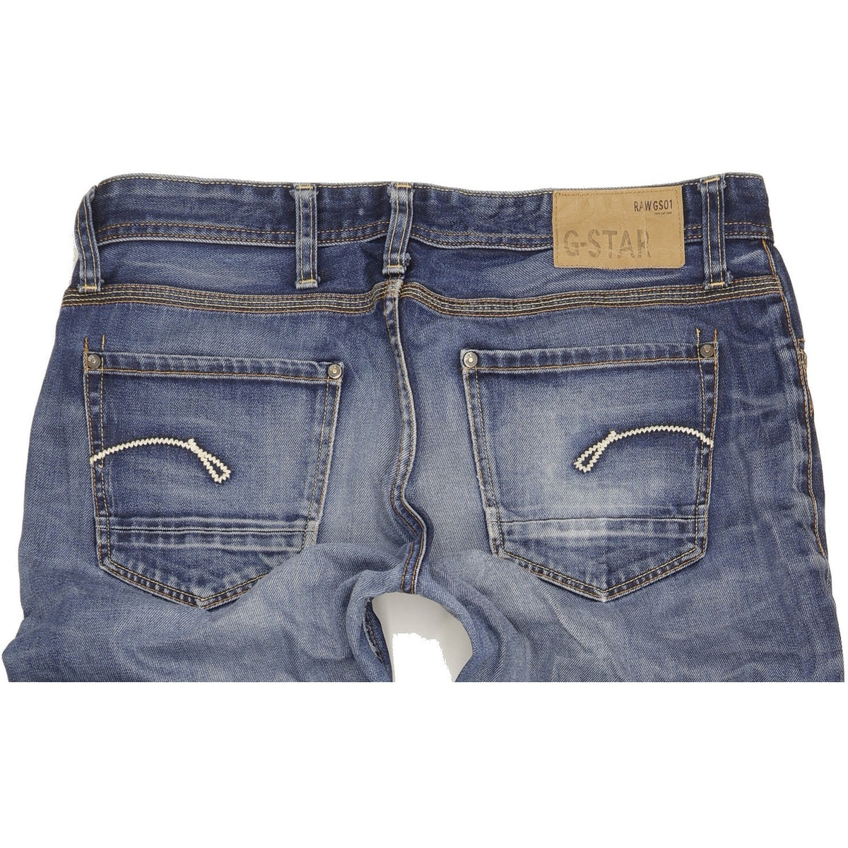 G-Star Porter Men Blue Straight Regular Jeans W38 L36