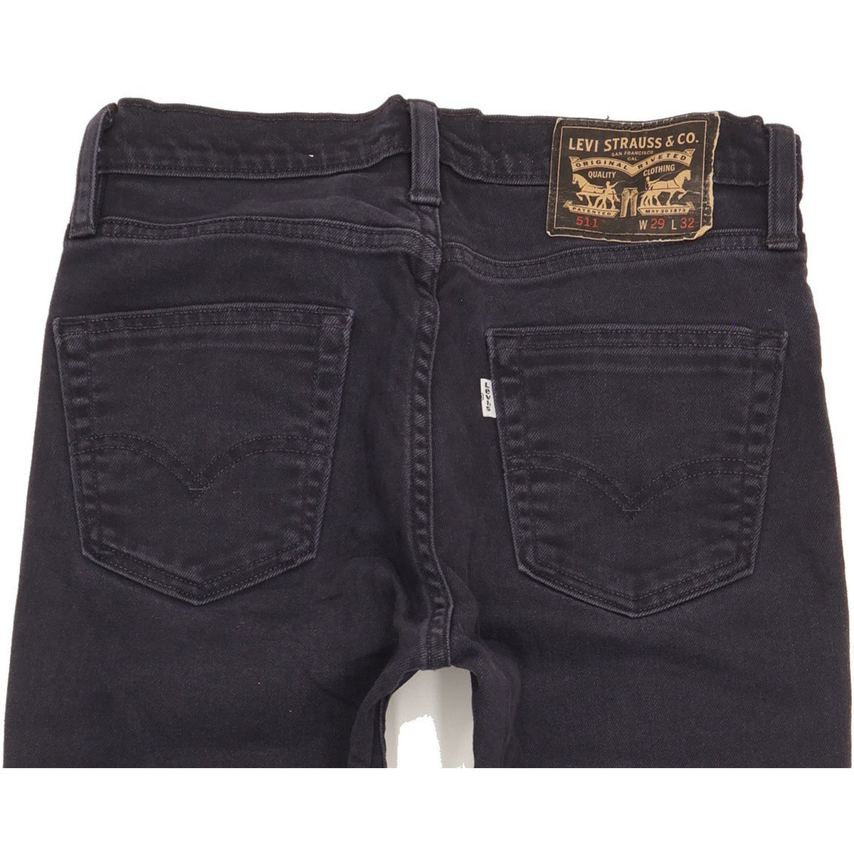 Levi's 511 Men Black Straight Slim Stretch Jeans W29 L32