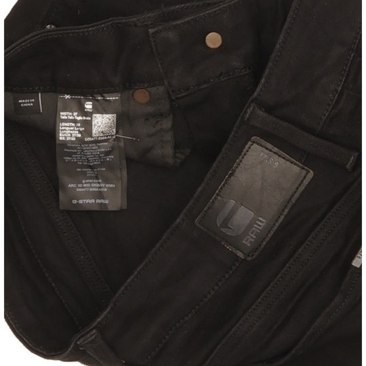 G-Star Arc 3D Women Black Skinny Slim Stretch Jeans W27 L26
