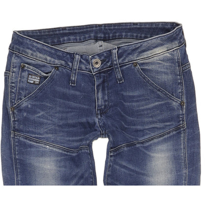 G-Star 5620 Women Blue Tapered Slim Stretch Jeans W28 L34