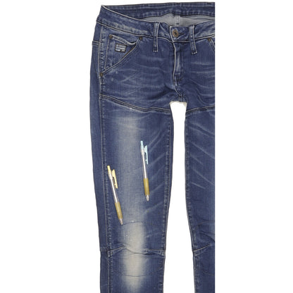 G-Star 5620 Women Blue Tapered Slim Stretch Jeans W28 L34