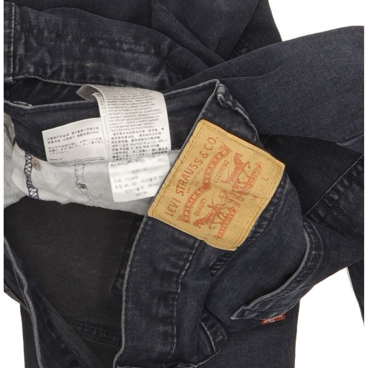 Levi's 511 Men Navy Straight Slim Stretch Jeans W33 L32