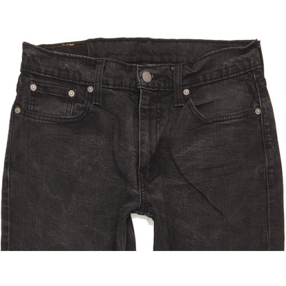 Levi's 514 Men Black Straight Slim Stretch Jeans W30 L29