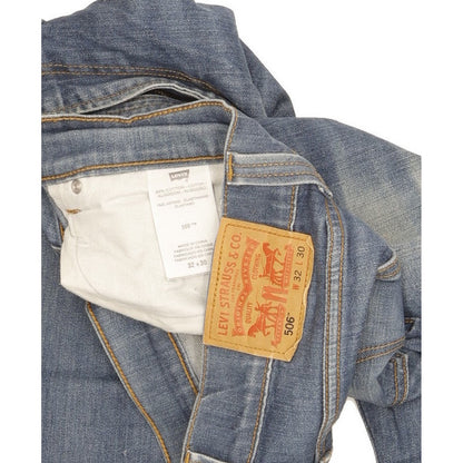 Levi's 506 Men Blue Straight Regular Stretch Jeans W32 L28