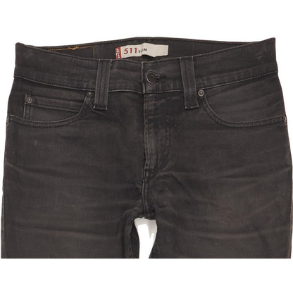 Levi's 511 Men Black Straight Slim Stretch Jeans W32 L34