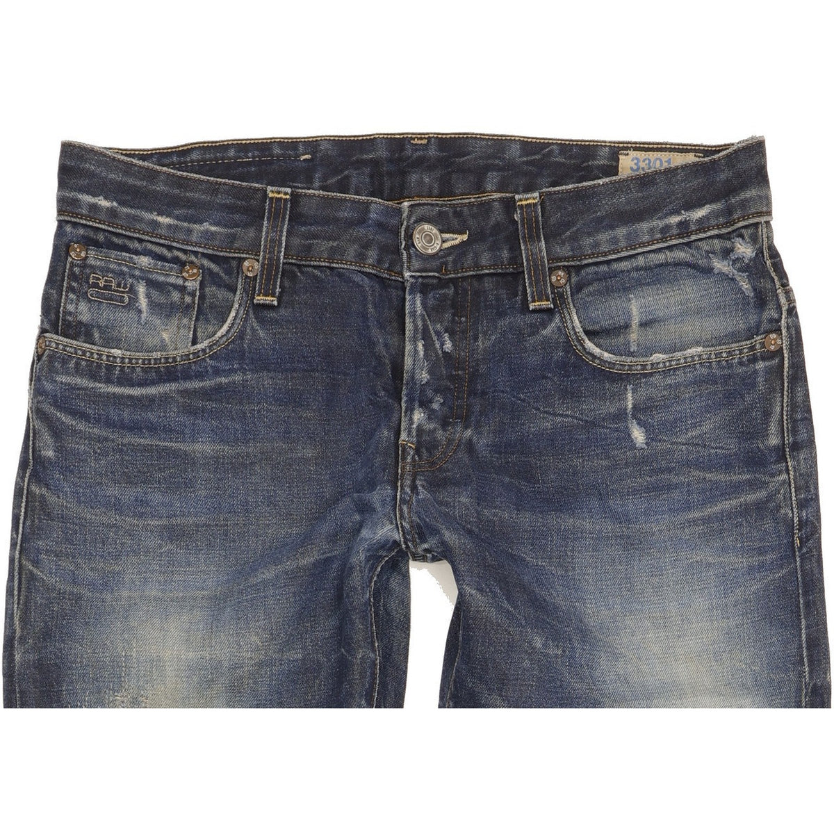G-Star 3301 Men Blue Tapered Slim Jeans W32 L31