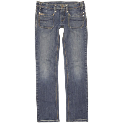 Diesel Keate Women Blue Straight Slim Stretch Jeans W29 L31
