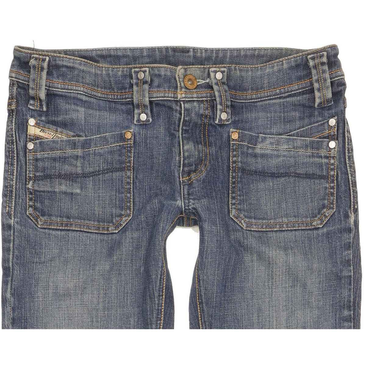 Diesel Keate Women Blue Straight Slim Stretch Jeans W29 L31