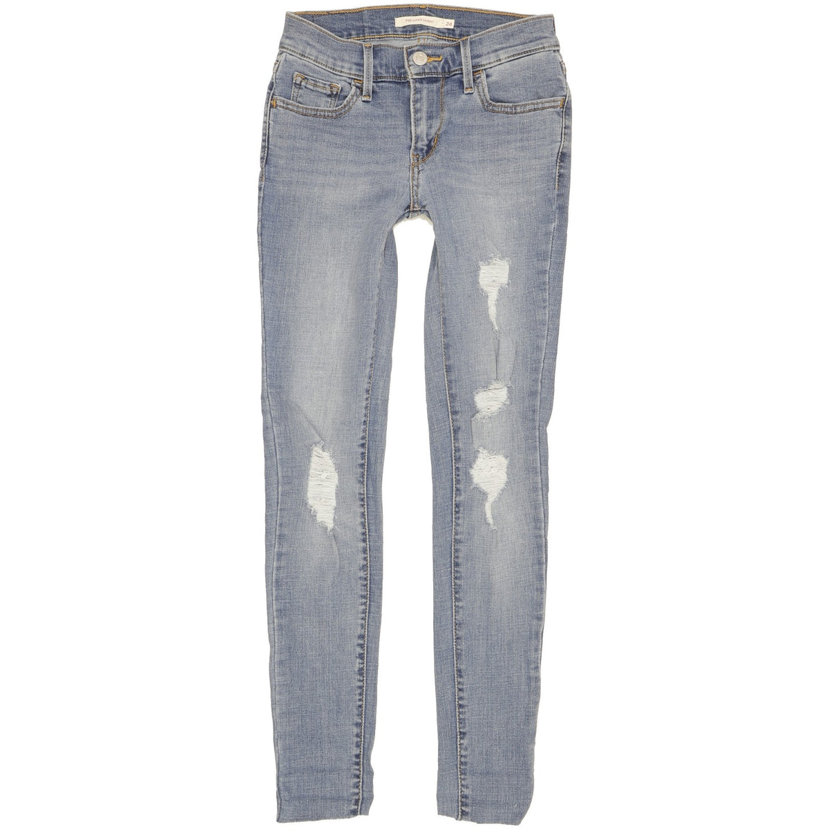 Levi's 710 Super Women Blue Skinny Slim Stretch Jeans W24 L28