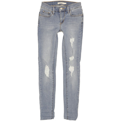 Levi's 710 Super Women Blue Skinny Slim Stretch Jeans W24 L28