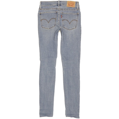Levi's 710 Super Women Blue Skinny Slim Stretch Jeans W24 L28