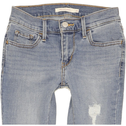 Levi's 710 Super Women Blue Skinny Slim Stretch Jeans W24 L28