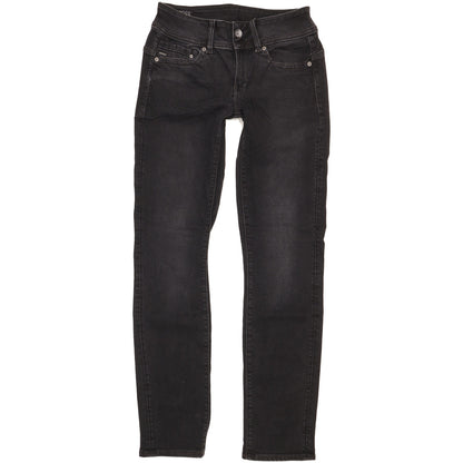 G-Star Midge Women Black Straight Slim Jeans W26 L32