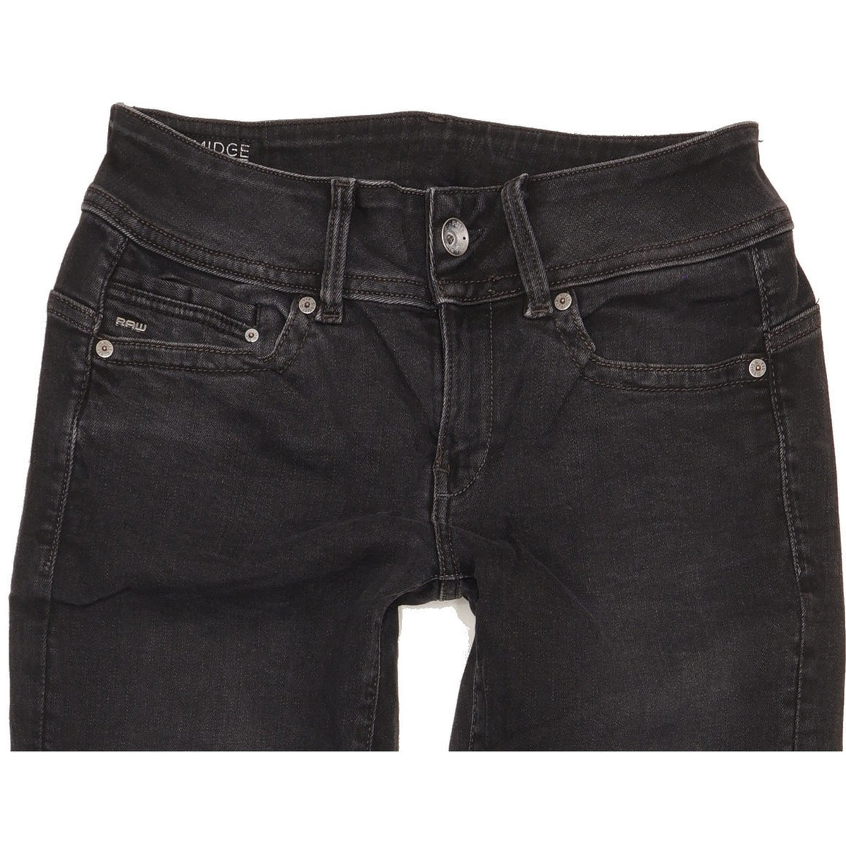 G-Star Midge Women Black Straight Slim Jeans W26 L32