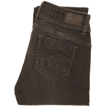 G-Star Midge Women Black Straight Slim Jeans W26 L32
