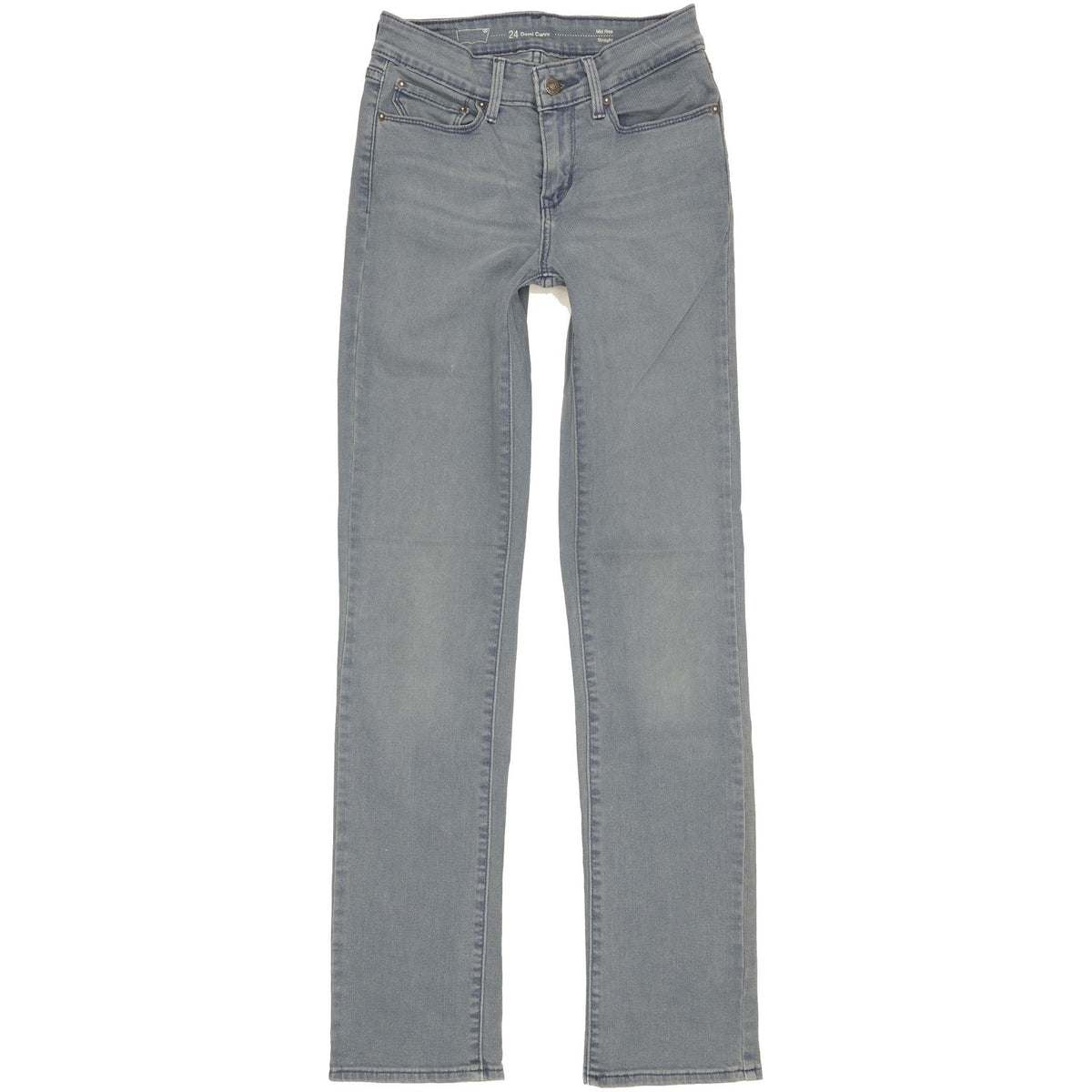 Levi's Demi Curve Women Blue Straight Slim Stretch Jeans W24 L31