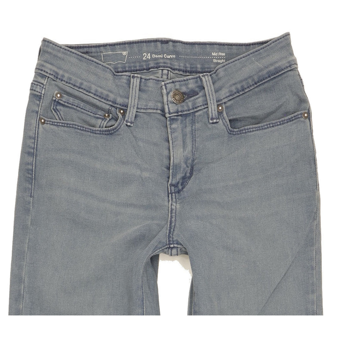 Levi's Demi Curve Women Blue Straight Slim Stretch Jeans W24 L31