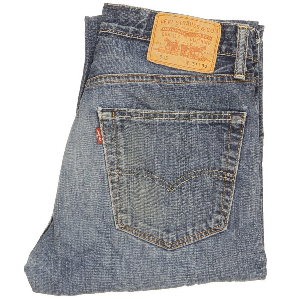 Levi's 505 Men Blue Straight Regular Stretch Jeans W31 L29