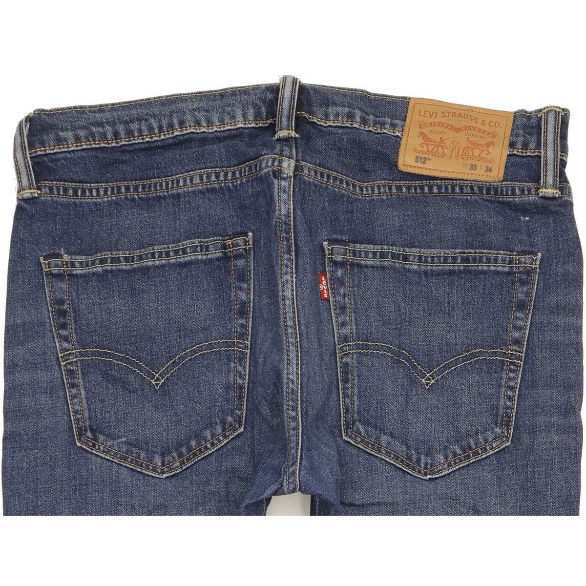 Levi's 512 Men Blue Tapered Slim Stretch Jeans W33 L33