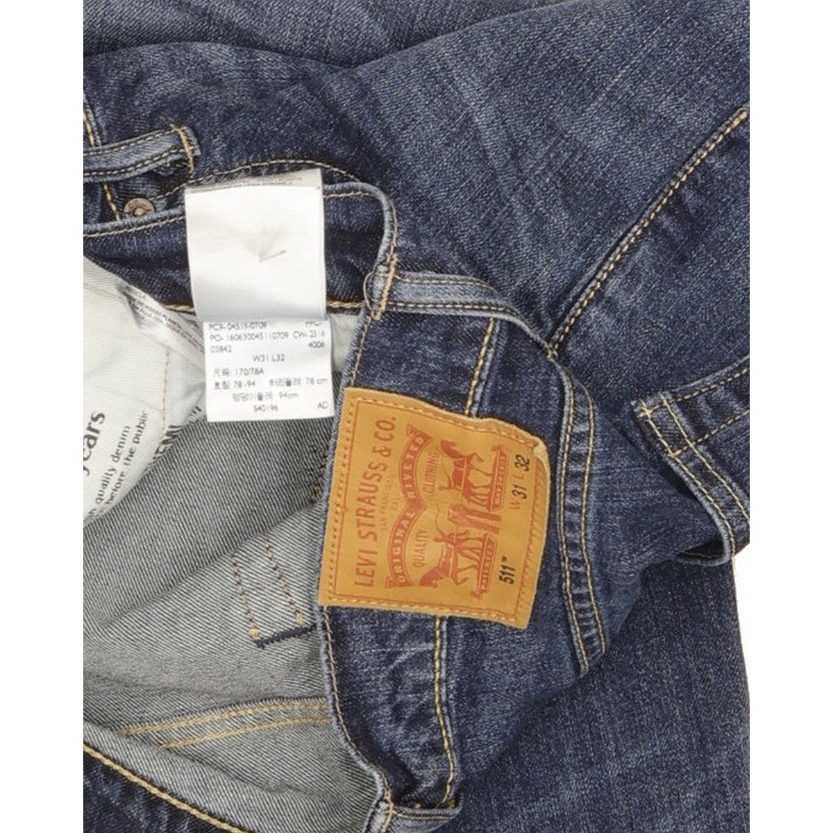 Levi's 511 Men Blue Straight Slim Stretch Jeans W31 L32