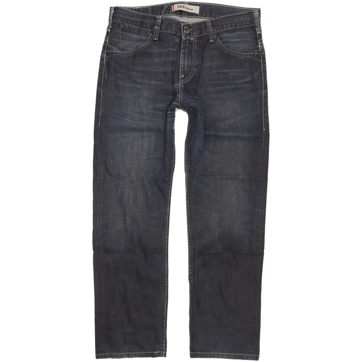 Levi's 504 Men Navy Straight Regular Jeans W33 L28