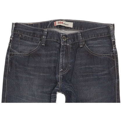 Levi's 504 Men Navy Straight Regular Jeans W33 L28
