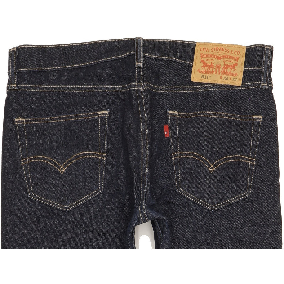 Levi's 511 Men Navy Straight Slim Stretch Jeans W34 L31