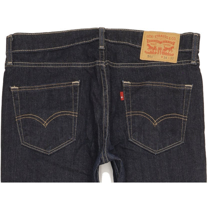 Levi's 511 Men Navy Straight Slim Stretch Jeans W34 L31