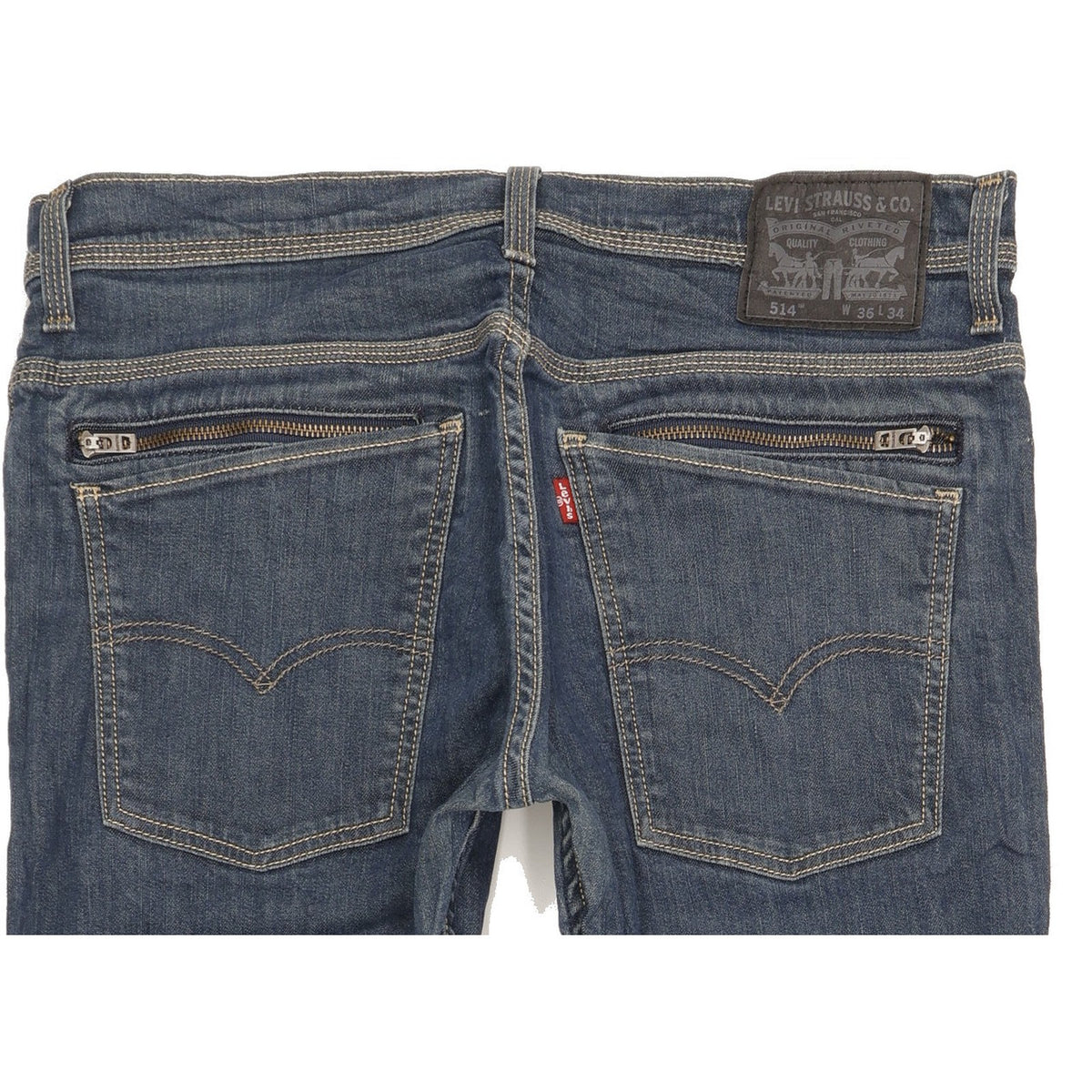 Levi's 514 Men Blue Straight Slim Jeans W36 L33