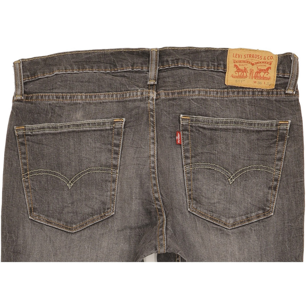 Levi's 511 Men Grey Straight Slim Jeans W36 L31
