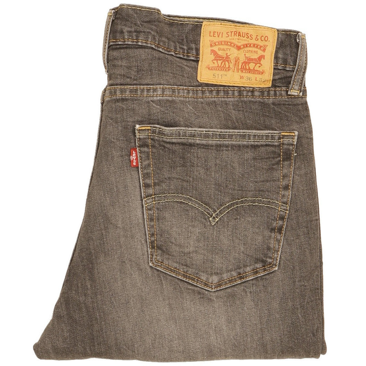 Levi's 511 Men Grey Straight Slim Jeans W36 L31