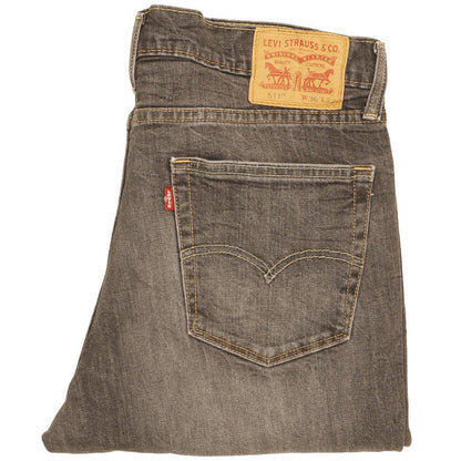 Levi's 511 Men Grey Straight Slim Jeans W36 L31