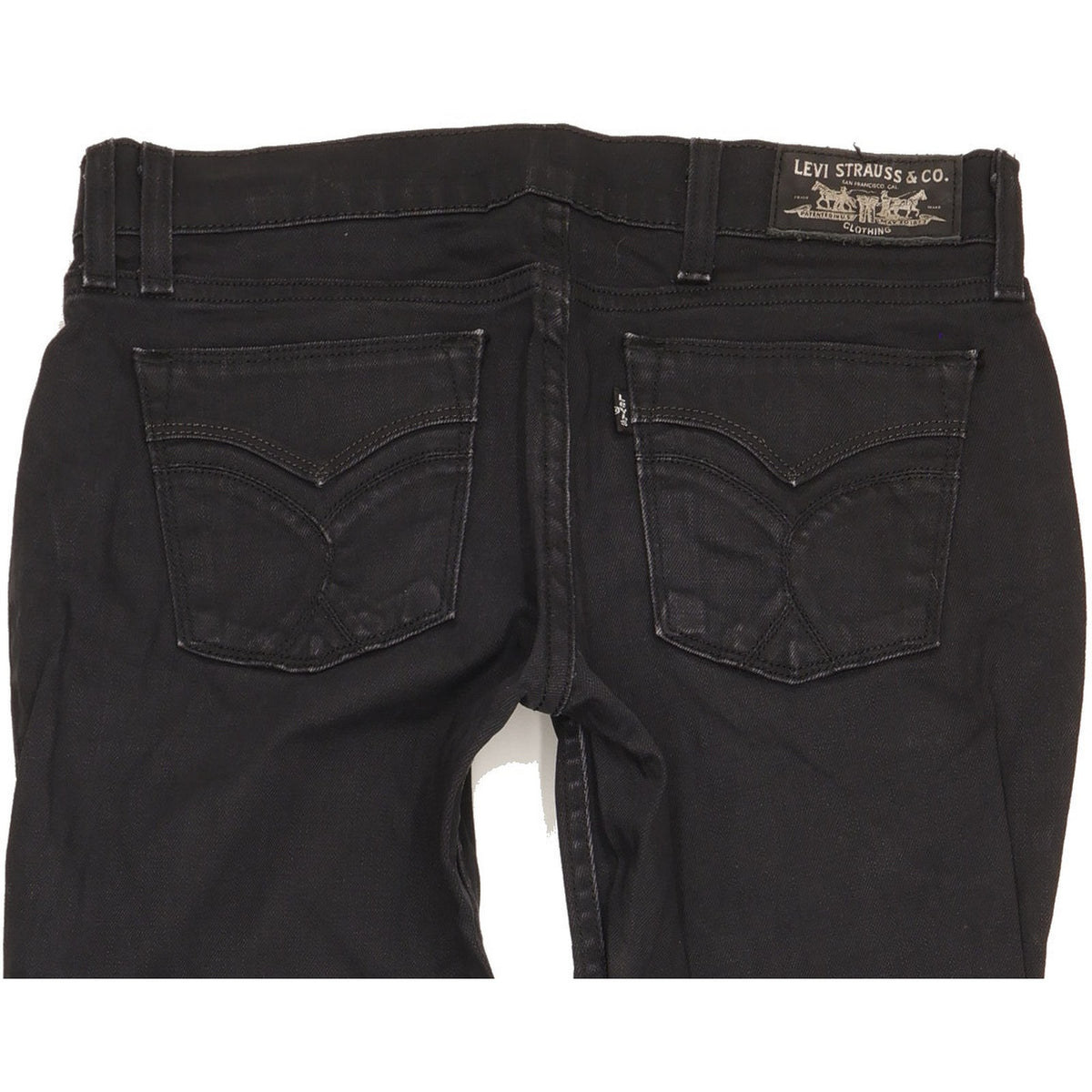 Levi's Women Black Straight Slim Stretch Jeans W29 L31