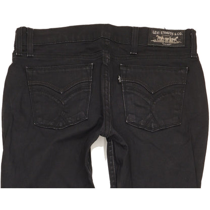 Levi's Women Black Straight Slim Stretch Jeans W29 L31