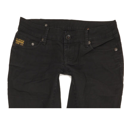 G-Star Midge Women Black Straight Slim Stretch Jeans W26 L34