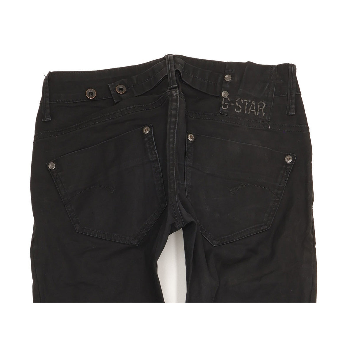 G-Star Midge Women Black Straight Slim Stretch Jeans W26 L34